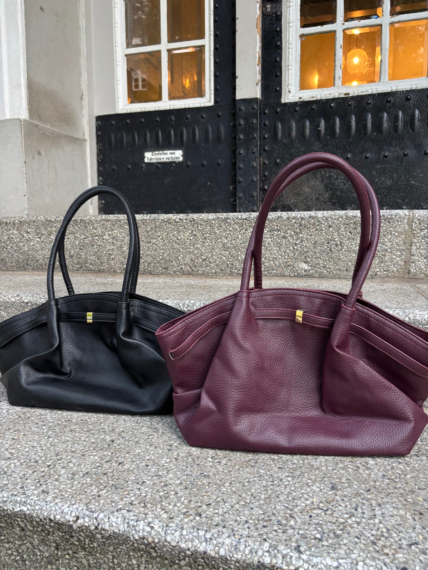 Leder Tasche Weinrot