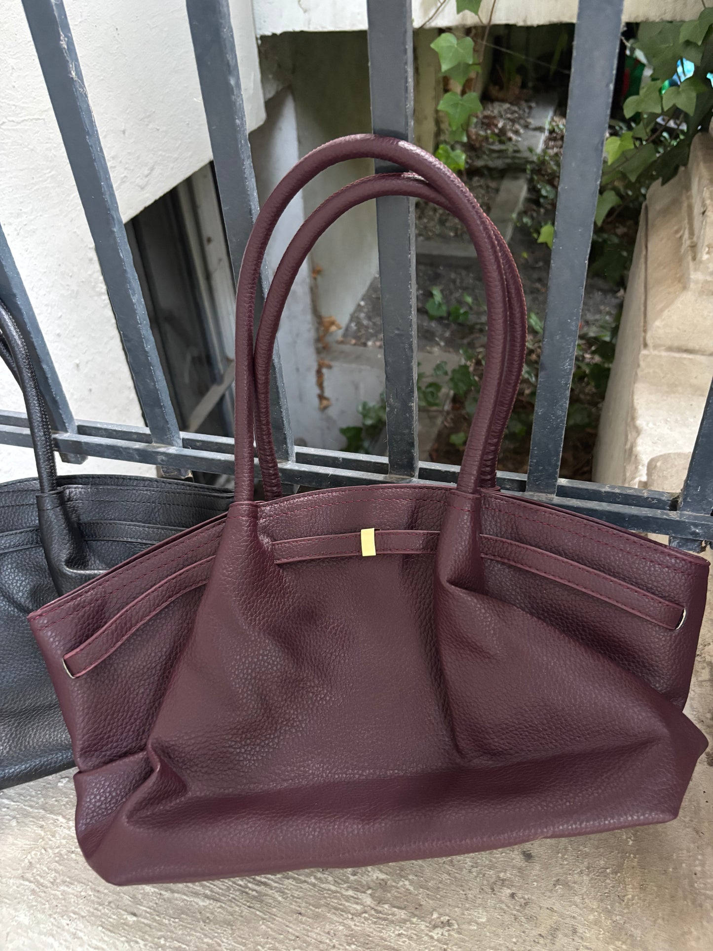 Leder Tasche Weinrot
