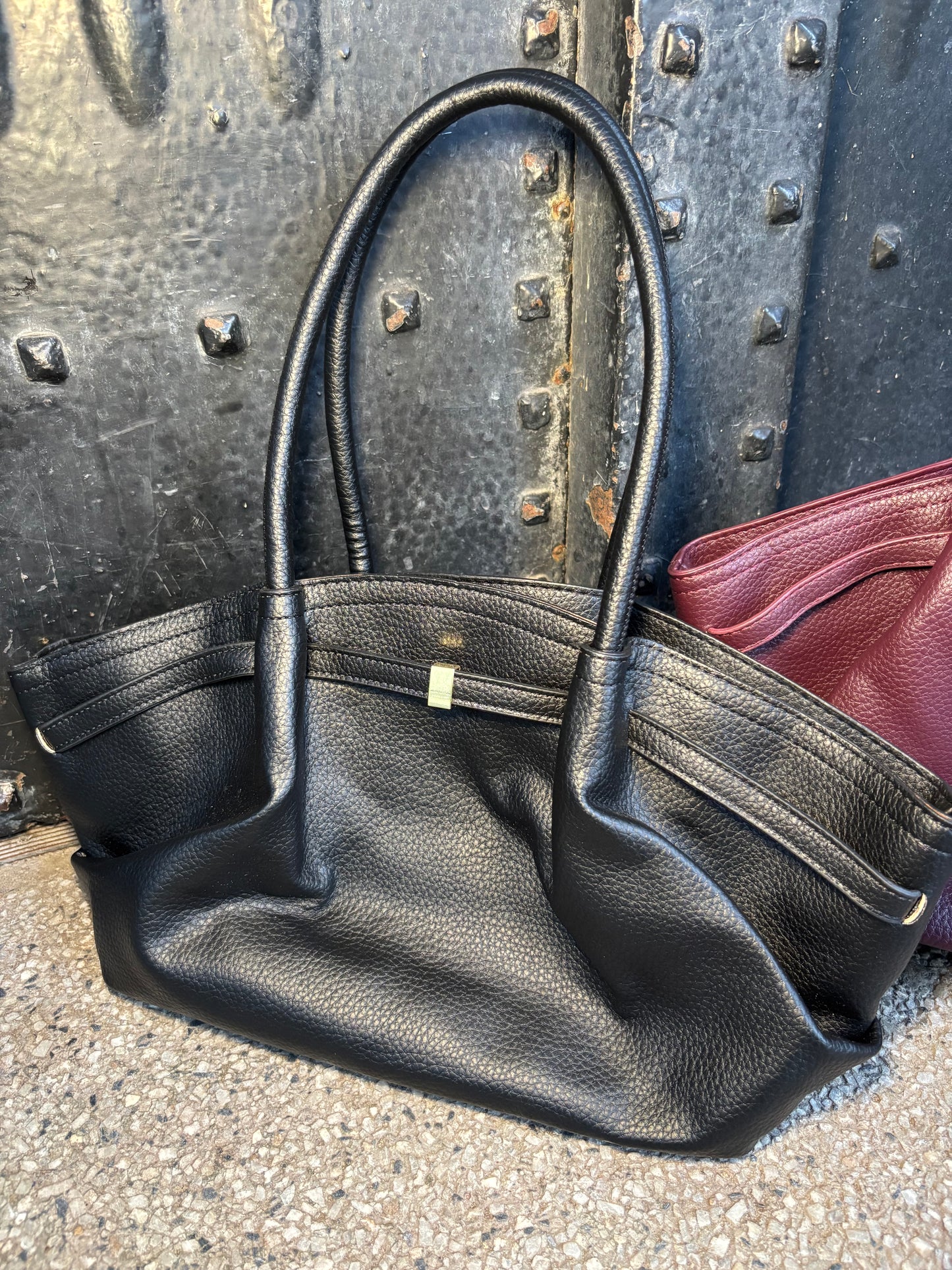 Leder Tasche Schwarz