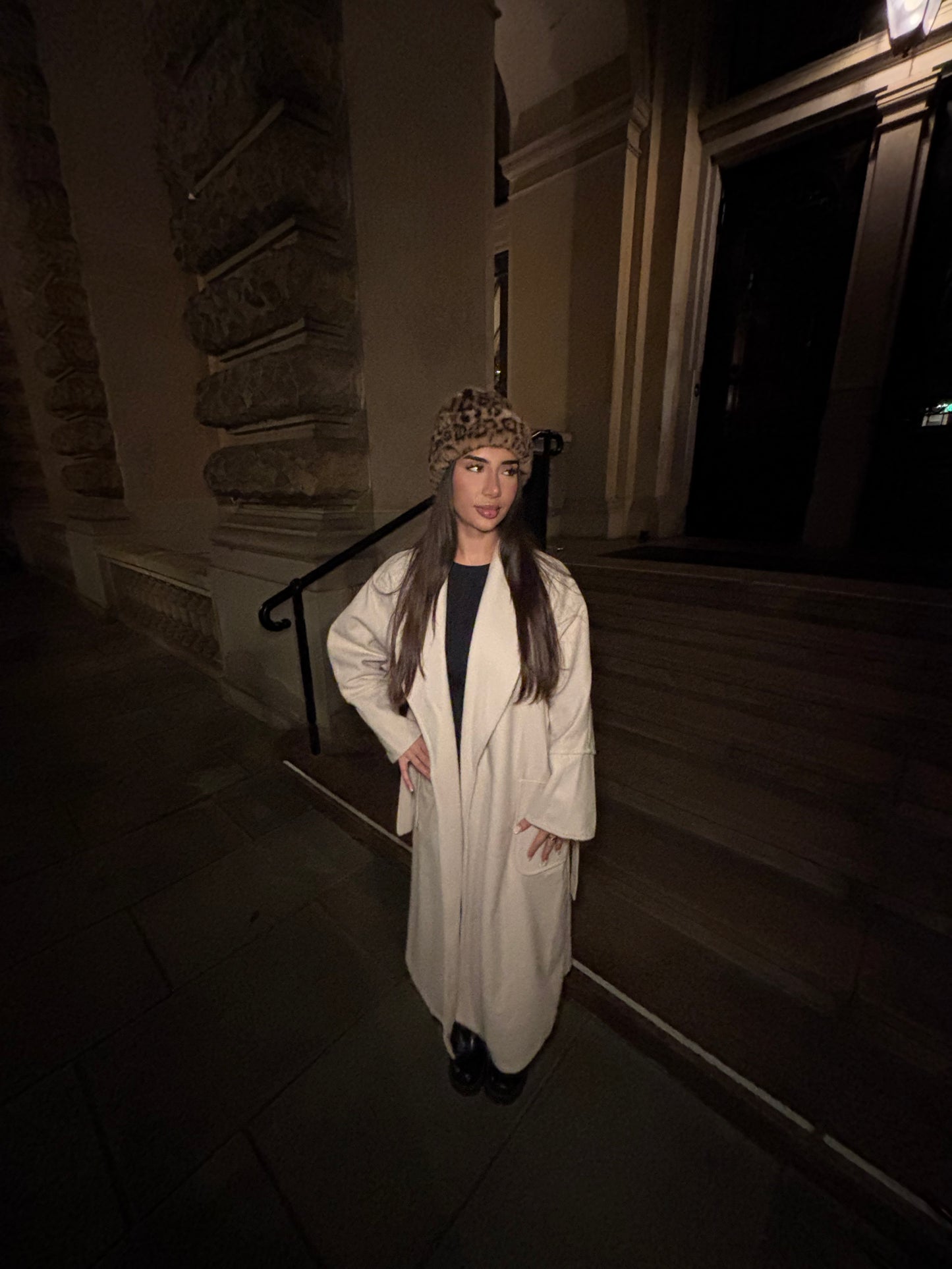 Oversized Mantel Beige