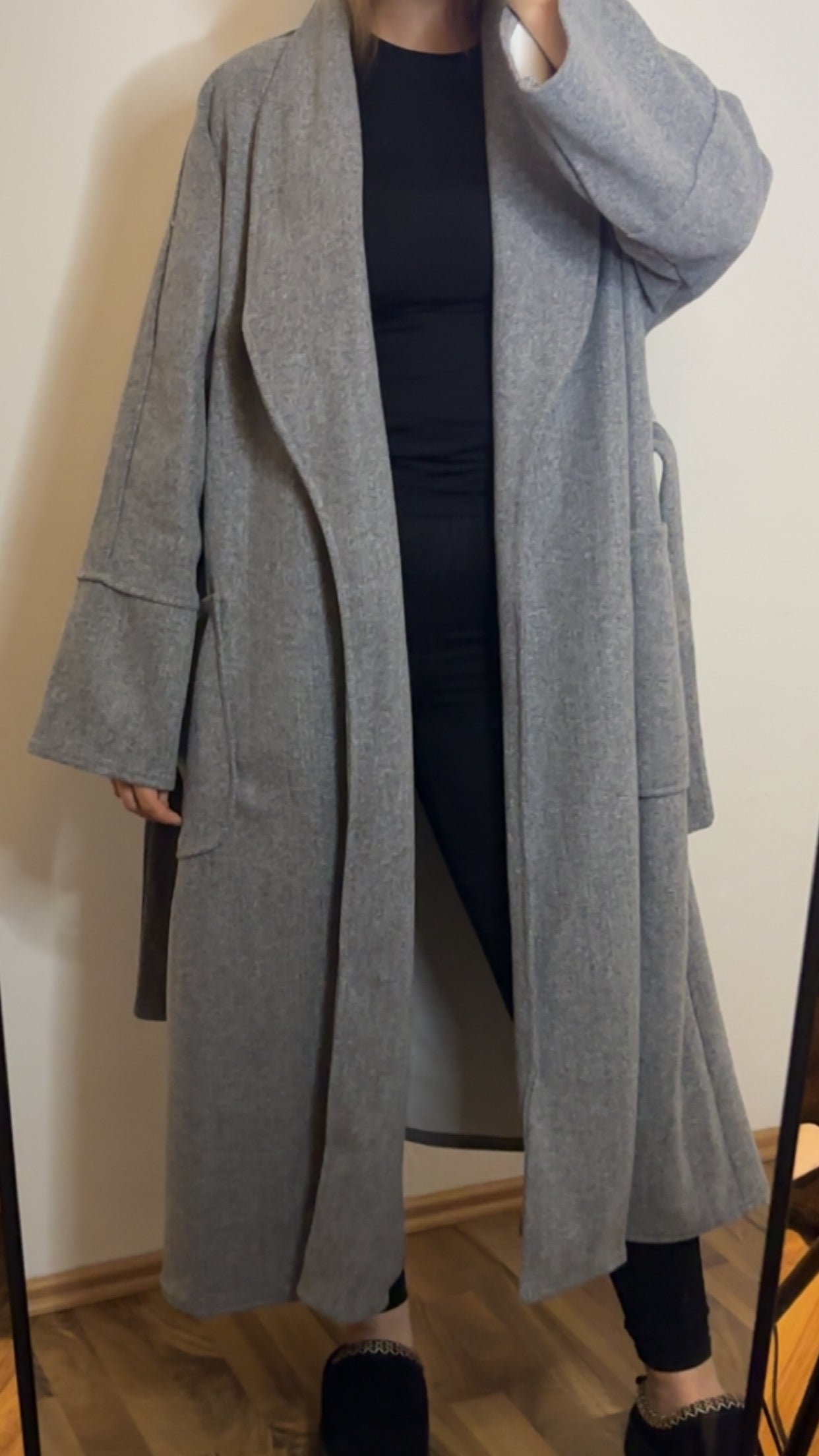 Oversized Mantel Grau