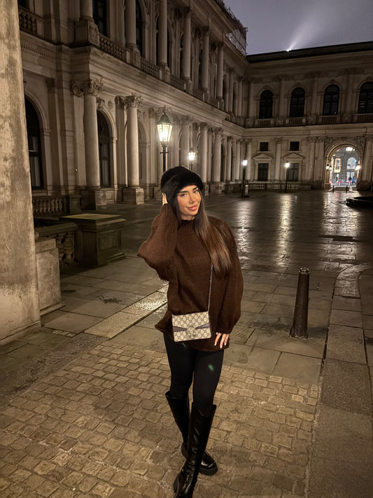 Oversized Pullover mit Rollkragen