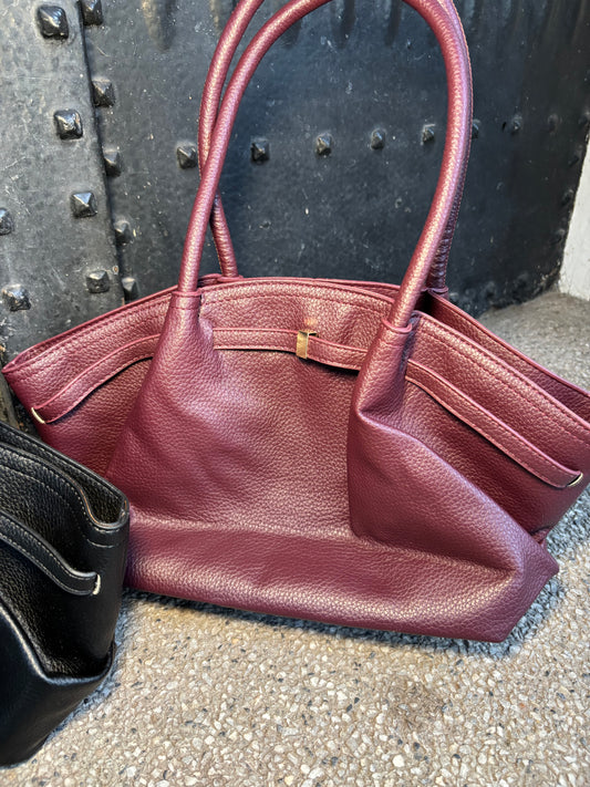 Leder Tasche Weinrot