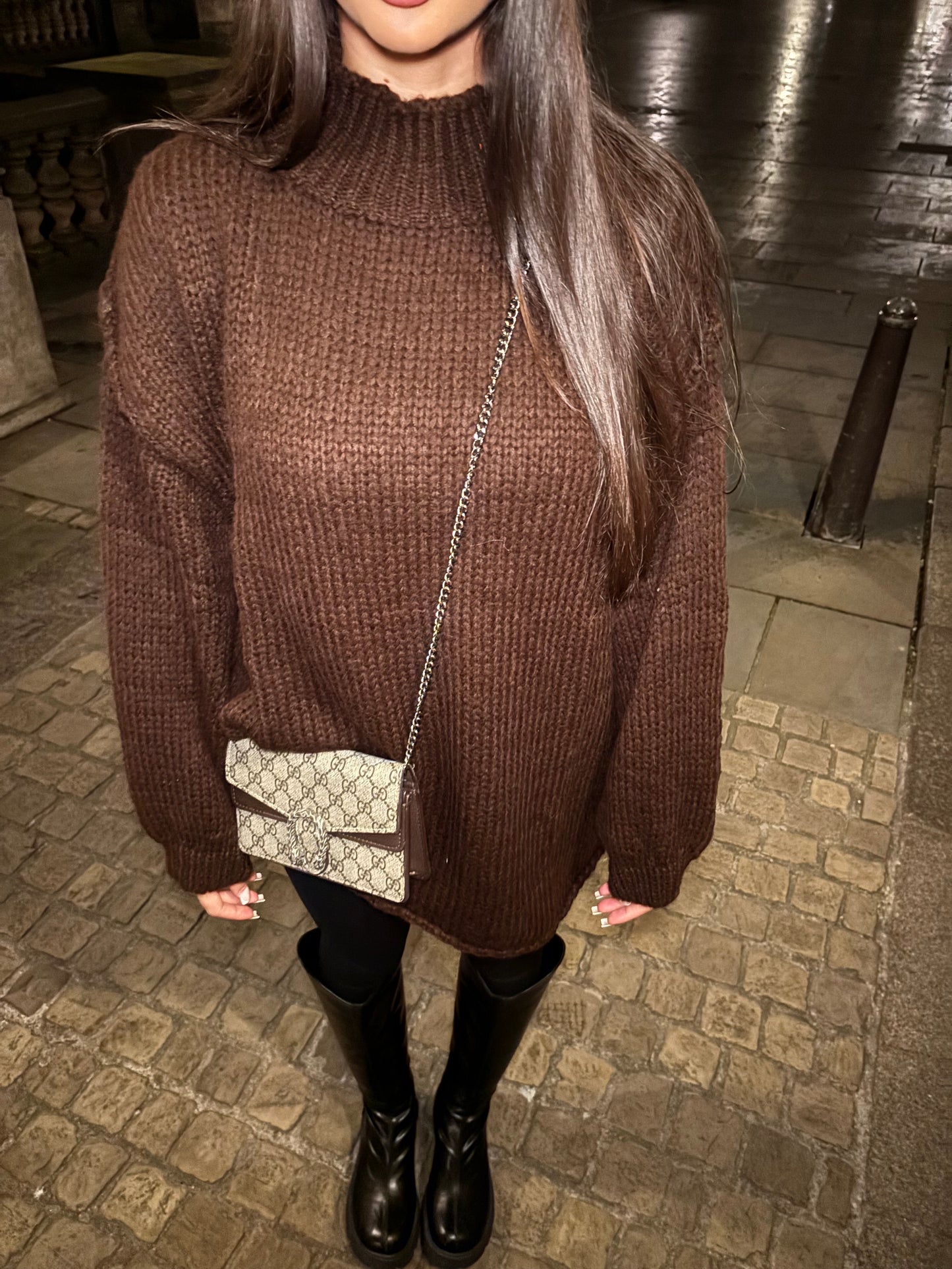 Oversized Pullover mit Rollkragen
