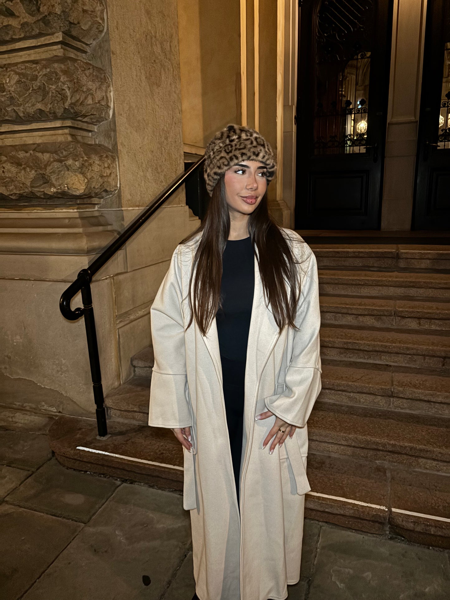 Oversized Mantel Beige