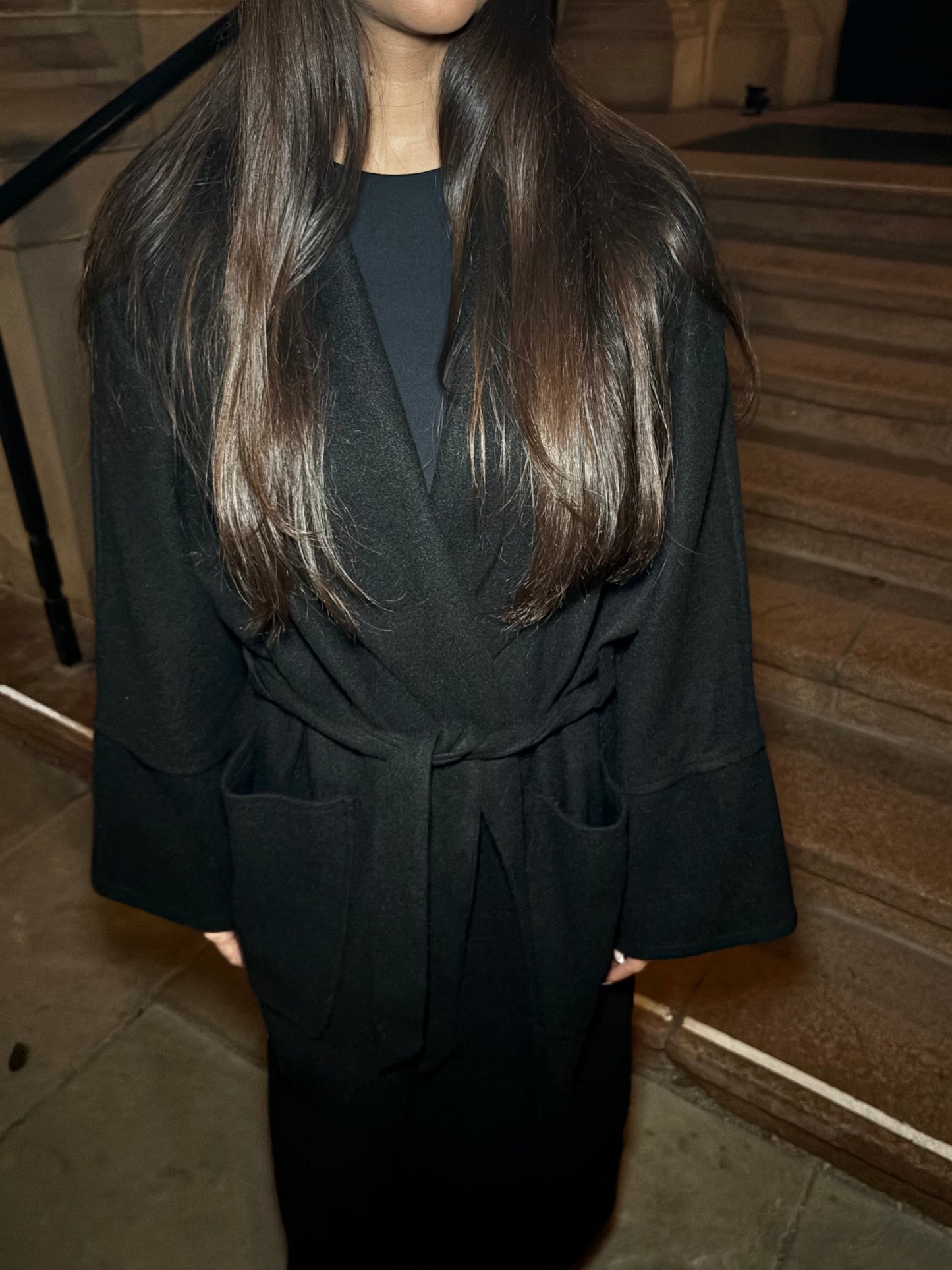 Oversized Mantel Schwarz