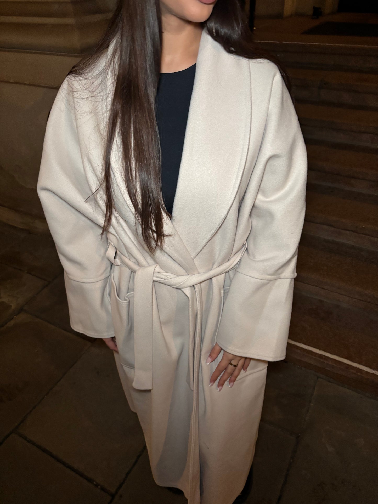 Oversized Mantel Beige