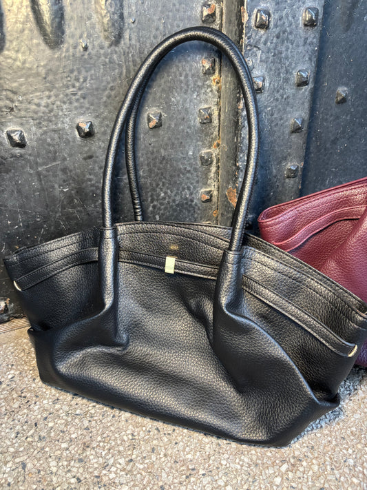 Leder Tasche Schwarz