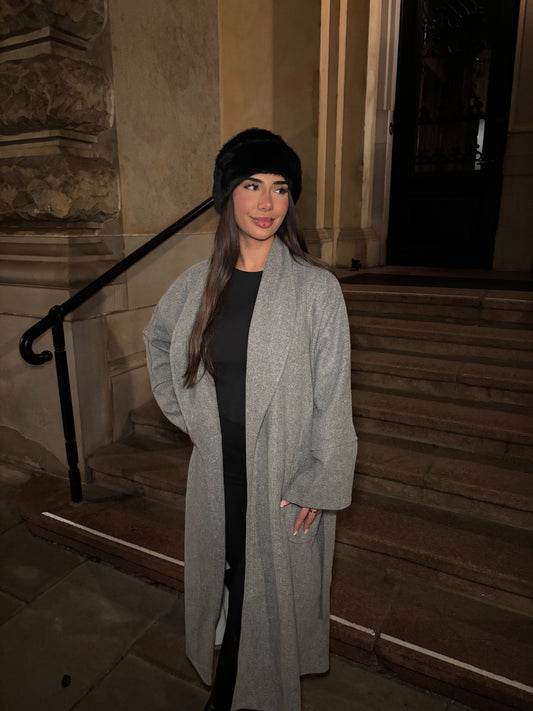 Oversized Mantel Grau