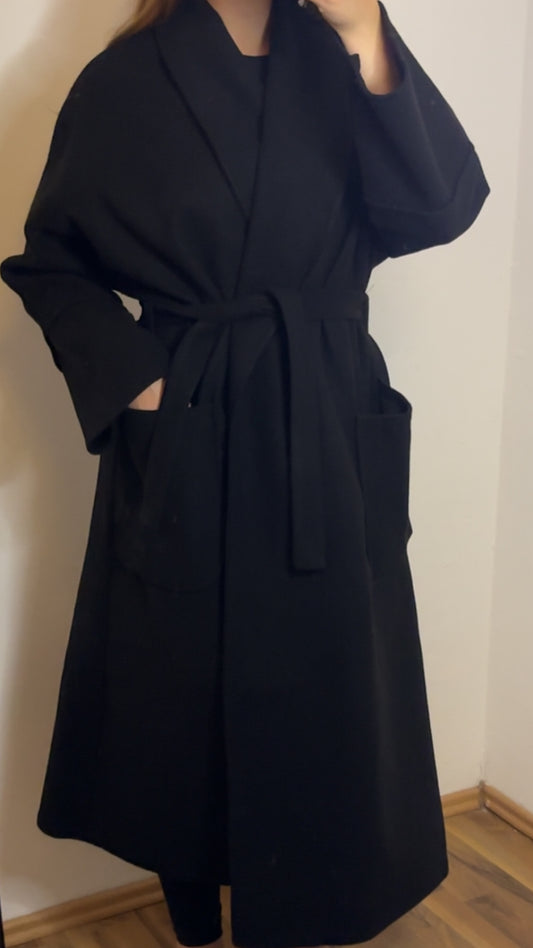 Oversized Mantel Schwarz