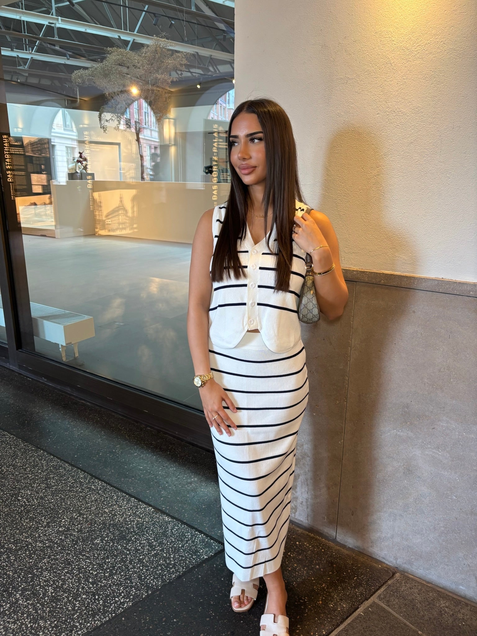 Weste - Rock Zweiteiler Weiß