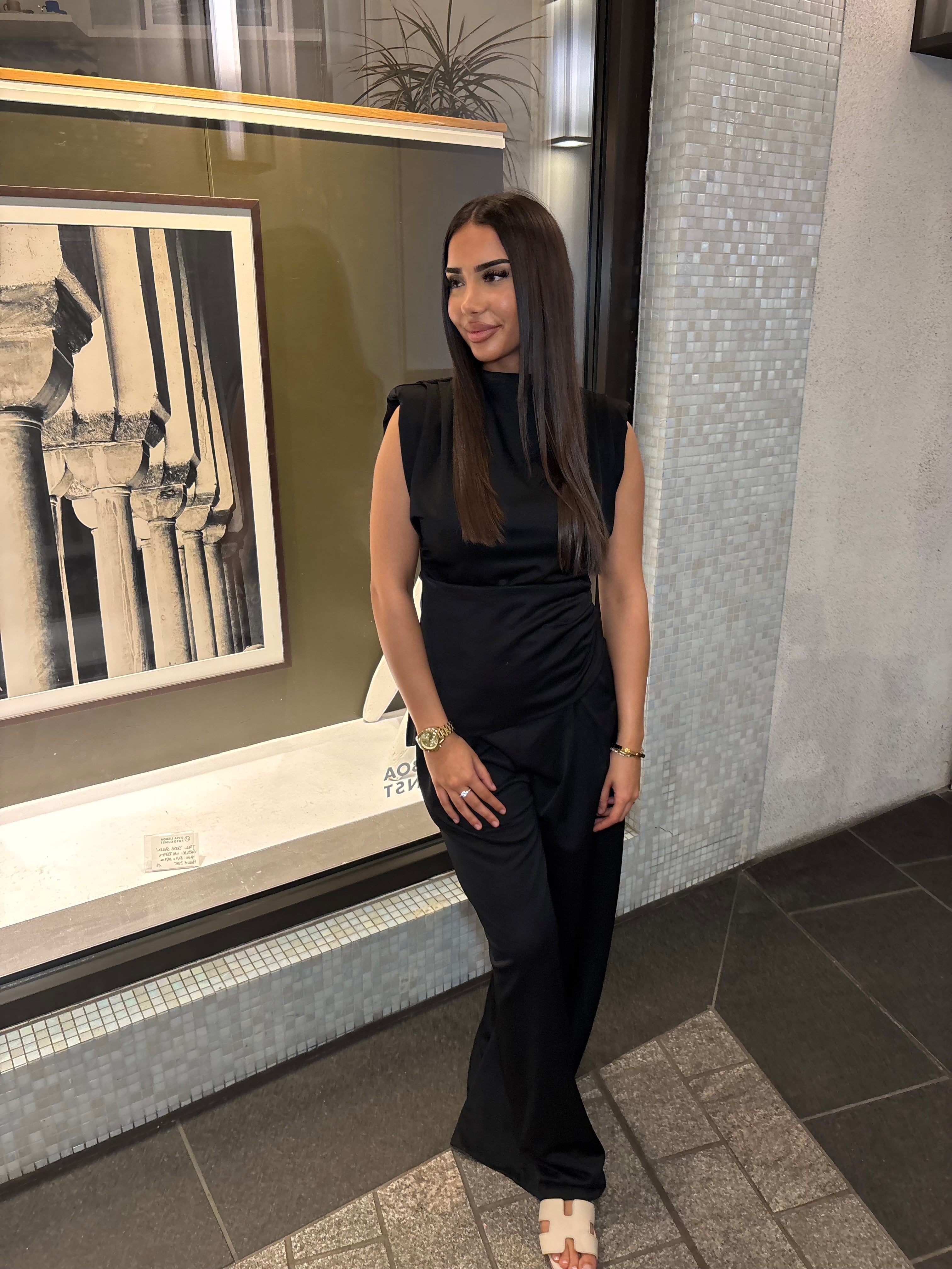 Asymmetrischer Zweiteiler Schwarz